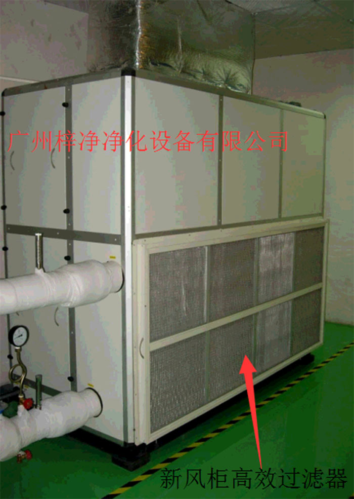 新風柜內(nèi)設置有高效過濾器，中效過濾器，初效過濾器系統(tǒng)